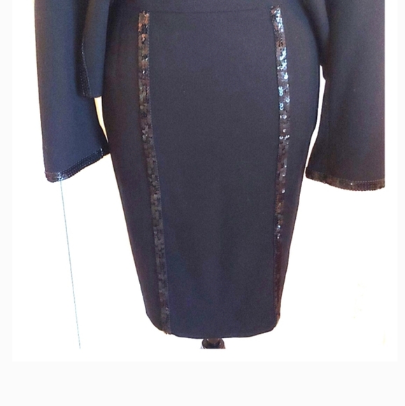 LOUIS FERAUD/ ESCADA 38 8 COUTURE WOOL SEQUINS TAILORED SHORT SKIRT SUIT - Picture 13 of 16